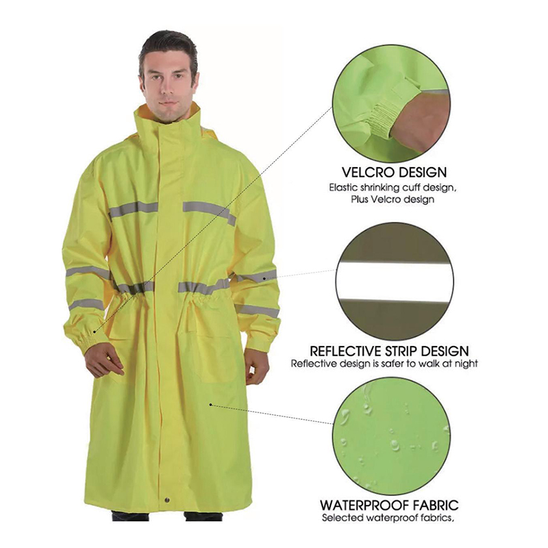 Chubasquero Poncho De PVC Con Líneas Reflectantes